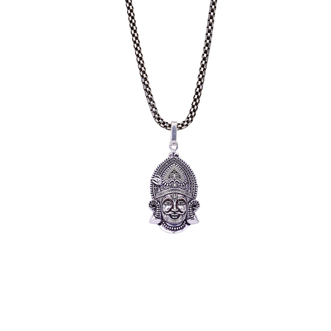 Khatu Shyam Baba Silver Pendant
