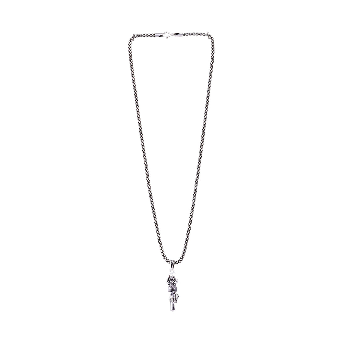 Trishul Damru Silver Pendant