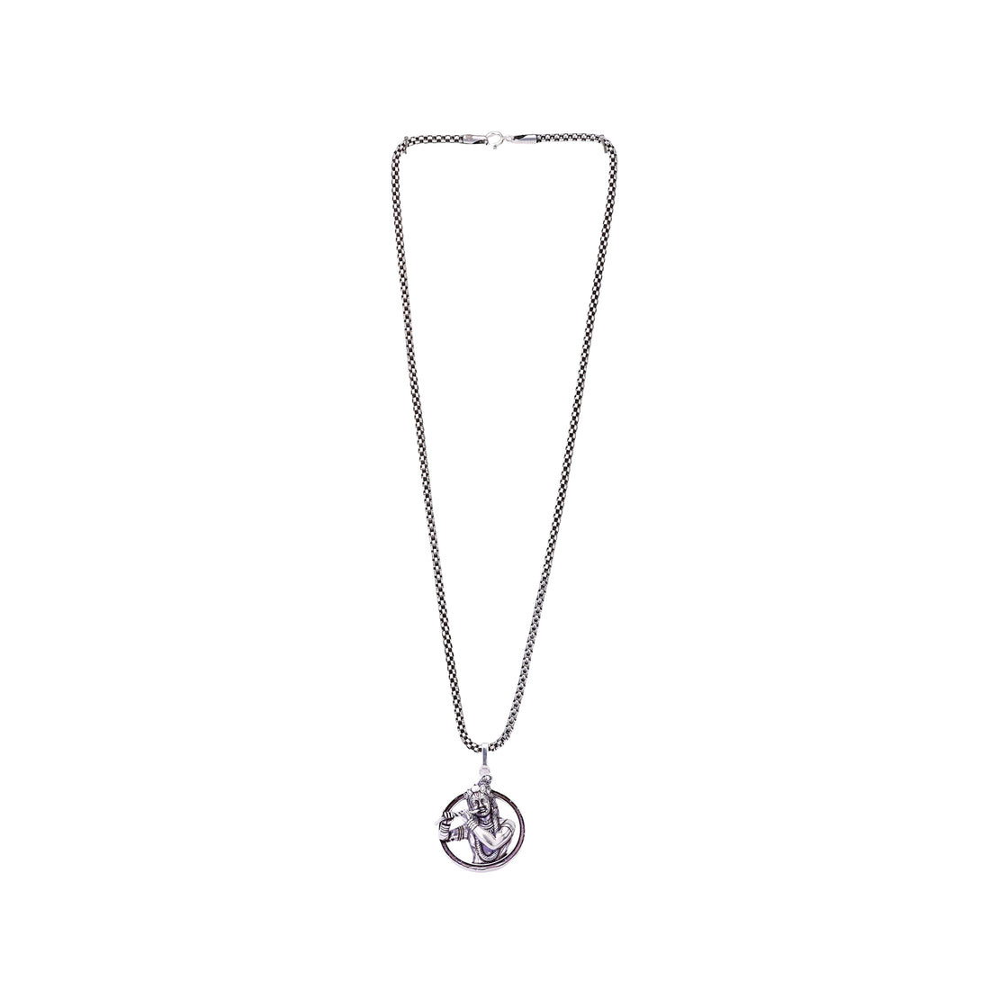 Lord Krishna Silver Pendant