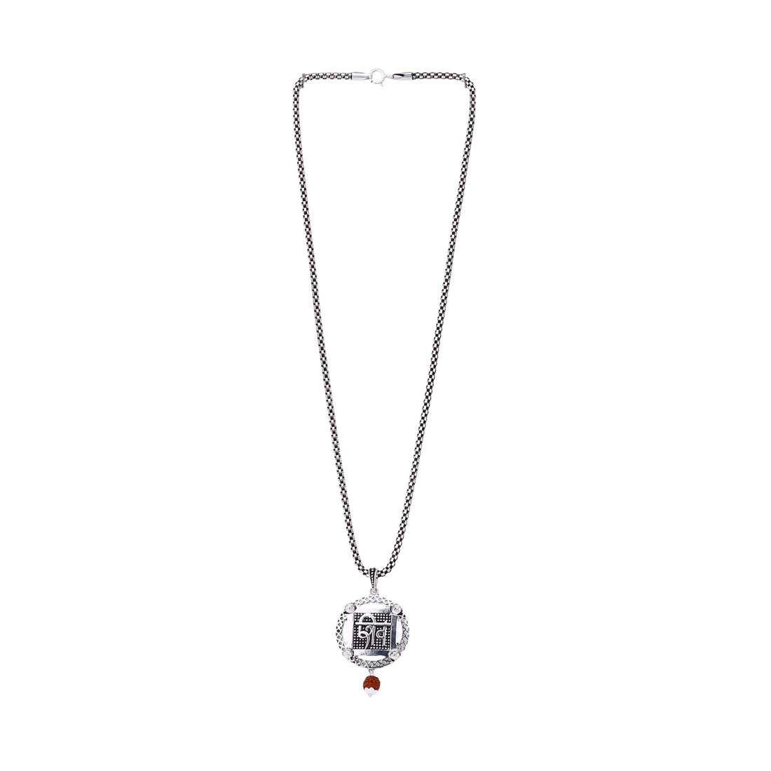 Sacred Mantra Shiva Silver Pendant