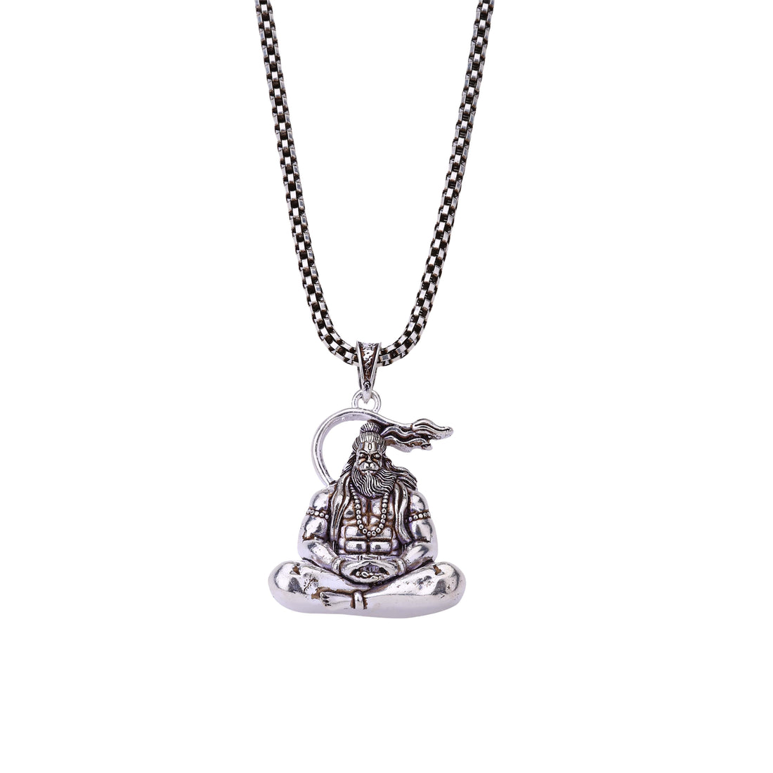 Bajrang Bali Silver Pendant