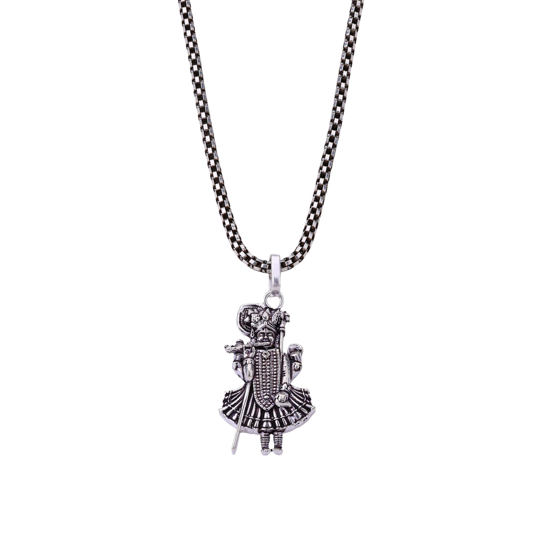 Lord Shrinathji Silver Pendant