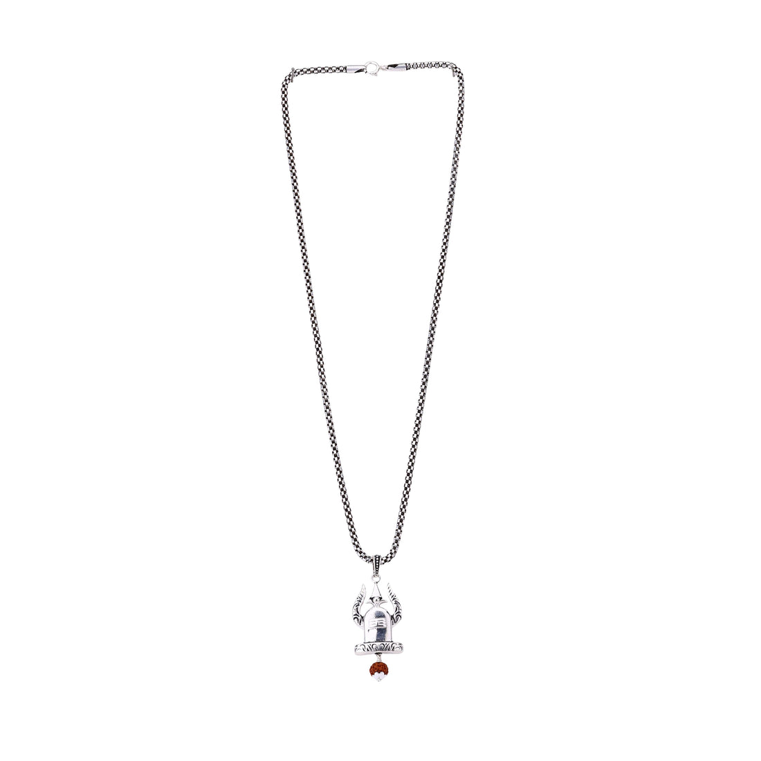 Shivling Rudraksha Silver Pendant
