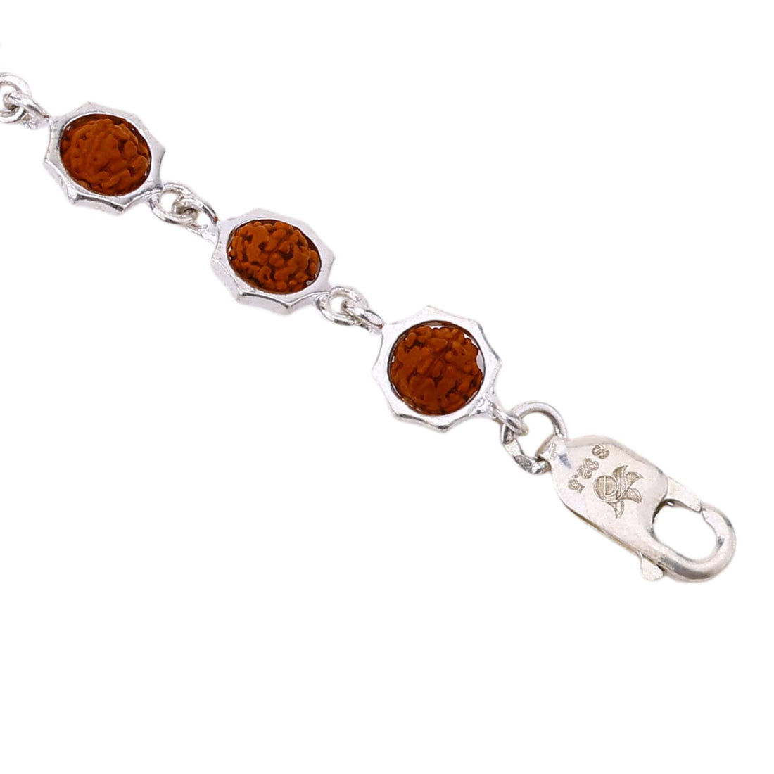 Rudraksha Silver Circular Frame with Mahakaal Bracelet