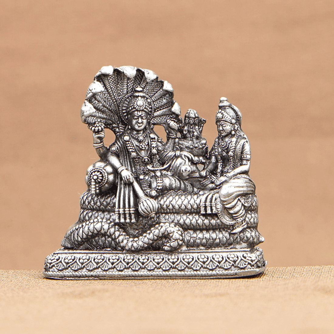 Vishnu Laxmi Silver Idol