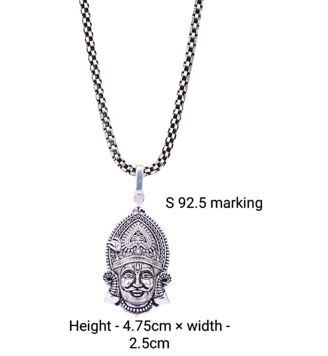 Khatu Shyam Baba Silver Pendant