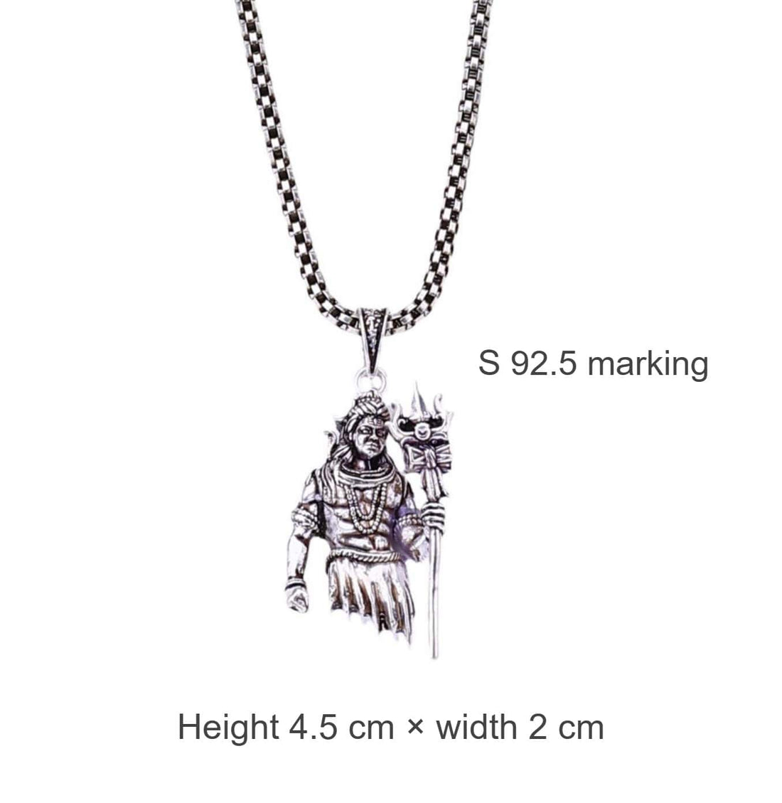 Lord Shiva Silver Pendant