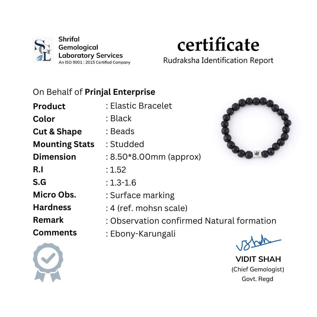Ebony Karungali Beads Bracelet