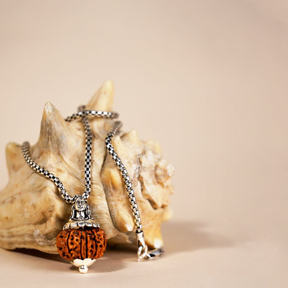 Adiyogi Pendant (5 Mukhi Nepali  Rudraksha)