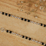 Real Black and Silver Beads Nazariya for Kids