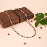Authentic Rudraksha Silver Mala (Triangle Beads)