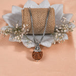 Authentic Adiyogi Pendant (4 Mukhi Nepali Rudraksha) With Chain