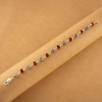 Buy Rudraksha and Om Namah Shivay Silver Beads Bracelet