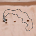 Orignal Rudraksha Trishul Om Damru Pendant With Silver Chain