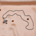 Orignal Rudraksha Om Namah Shivay Damru Pendant with Silver Chain
