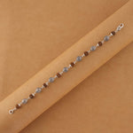Authentic Rudraksha Silver Textured Round Beads Bracelet