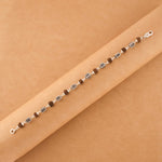 Authentic Rudraksha Silver Square Cylinder Bracelet.