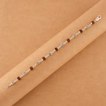 Orignal Rudraksha and Hollow Circular Silver Beads Bracelet