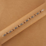 Rudraksha 92.5 Silver Marquise Beads Bracelet