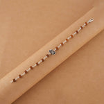 Authentic Rudraksha Silver Shiva Damru Bracelet Single
