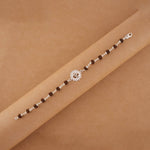 Orignal Rudraksha Silver Bracelet With Om in a Concave Sphere 