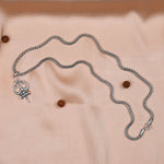 Authentic Silver Trishul Pendant with Chain