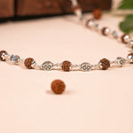 Rudraksha Silver Mala (Oval Beads)