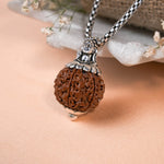 Adiyogi Pendant (6 Mukhi Nepali Rudraksha) With Chain