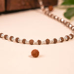 Rudraksha Silver Mala ( 6 - 7 mm Rudraksha)