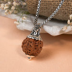 Adiyogi Pendant (4 Mukhi Nepali Rudraksha) With Chain