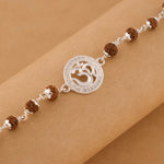 Rudraksha Silver Bracelet With Om