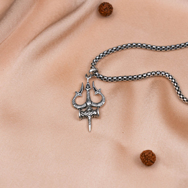 Silver Trishul Pendant