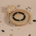 Authentic Ebony Karungali with Shree Hari Silver Beads Bracelet