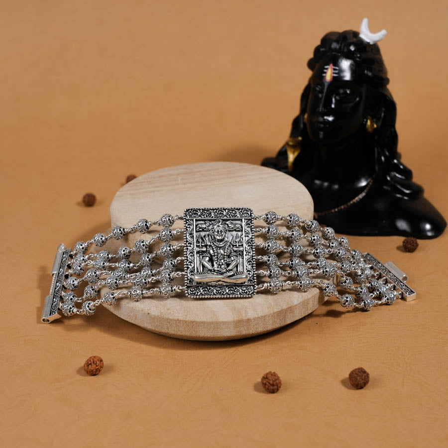 Authentic Shiva Six Line Silver Bracelet