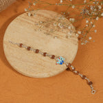 Authentic Rudraksha Silver Bracelet with Colorful Mama Koala Single Line for Kids