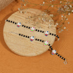 Authentic Black Beads Multicolor Teddy Bear Silver Nazariya for Kids