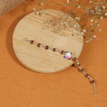 Authentic Rudraksha Silver Bracelet with Colorful Teddy Bear Single Line for Kids