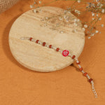 Rudraksha Silver Bracelet with Shree Single Line for Kids