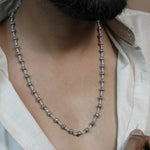 Buy Silver Mala (Om Beads)