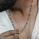 Buy Rudraksha Silver Mala (Square Bead)