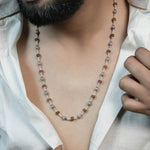 Buy Rudraksha Silver Mala (Ornate Sphere Beads)