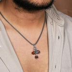 Rudraksha Trishul and Damru Pendant