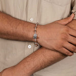 Buy Rudraksha Silver Trinetra Mahakaal Bracelet