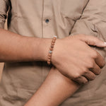 Orignal Rudraksha with Jay Shree Ram Silver Beads Bracelet