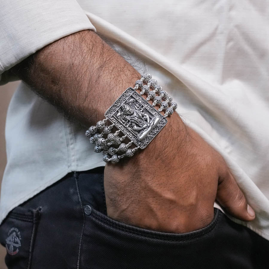 Shiva silver bracelet discount