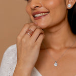 Organic Rose Gold Plated Silver Ring Cum Bracelet for Women