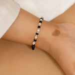 Orignal Black and Silver Beads Pattern Nazariya for Kids