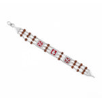 Rudraksha Silver Ganesh With Swastik Triple Line Bracelet