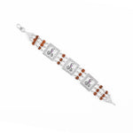 Rudraksha Silver Three Goga Brooch Bracelet
