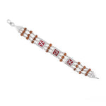 Premium Om Swastik Triple Row Rudraksha Bracelet